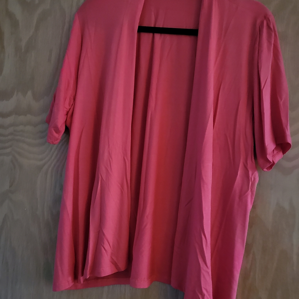 Stylish Coral Open Cardigan